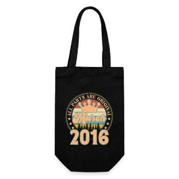Mars 2016. Cadeau d’anniversaire mars 2016. March. - Sac à bouteille - noir - Devant