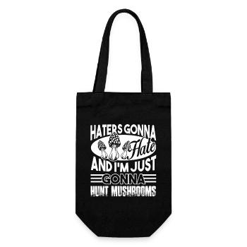 Mushroom Hunting I am Just Gonna Hunt Mushrooms - Gift Bag for Bottles - black - Front