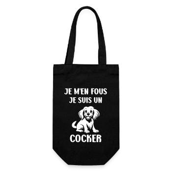 Chien cocker - Sac à bouteille - noir - Devant