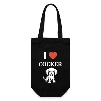 Chien cocker - Sac à bouteille - noir - Devant