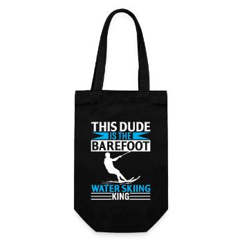 This Dude Is The Barefoot Water Skiing King - Gift Bag for Bottles - black - Front