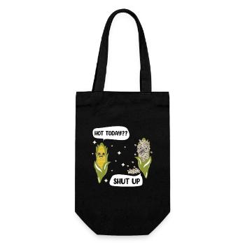 Popcorn Anime Kawaii Saying Salty Popcorn - Gift Bag for Bottles - black - Front
