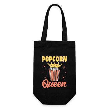Popcorn Queen drôle soufflé maïs cadeau - Sac à bouteille - noir - Devant