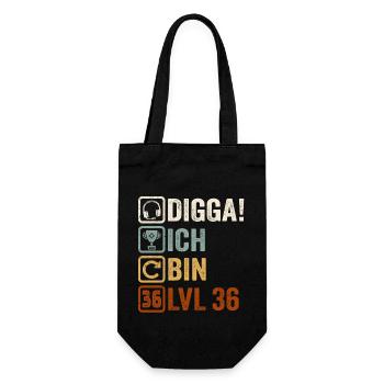36th Birthday Gift 36th Gamer Saying - Gift Bag for Bottles - black - Front