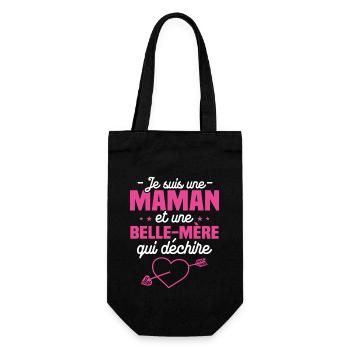 Je suis une Maman et une belle mère qui déchire - Sac à bouteille - noir - Devant