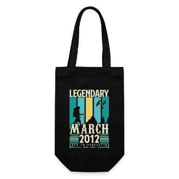 Anniversaire Mars 2012,cadeau Vintage mars 2012. - Sac à bouteille - noir - Devant