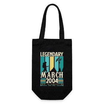 March 2004 Anniversary, March 2004 Vintage Gift. - Gift Bag for Bottles - black - Front