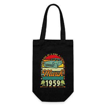 März 1959, März 1959, März 1959. - Geschenkbeutel für Flaschen - Schwarz - Vorne