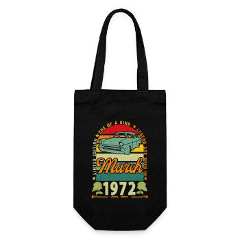March 1972, March 1972, March 1972. - Gift Bag for Bottles - black - Front