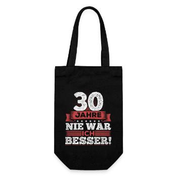 30. Geburtstag - Geschenkbeutel für Flaschen - Schwarz - Vorne