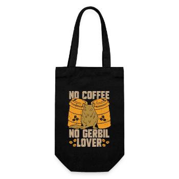 Gerbil Lover No Coffee No Racing Rat Coffee Lover - Gift Bag for Bottles - black - Front