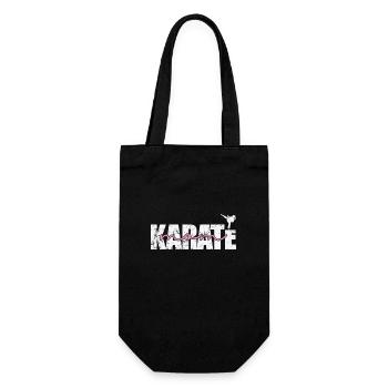 Karate Mom - Geschenkbeutel für Flaschen - Schwarz - Vorne