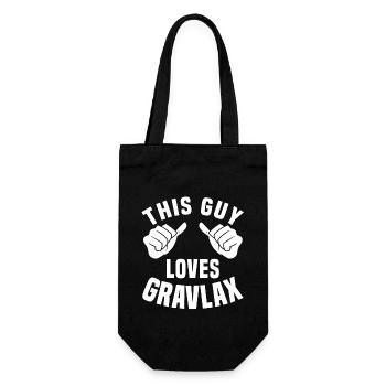 Ce mec adore le gravlax - Sac à bouteille - noir - Devant