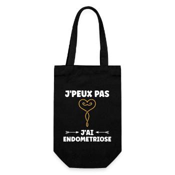 sensibilisation endométriose - Sac à bouteille - noir - Devant