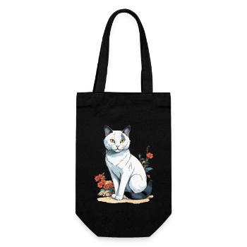 Domestic Cats, Owner, Cute Cat, Cats, Lady - Gift Bag for Bottles - black - Front