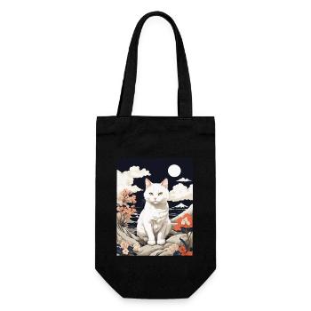 Asian Cat Cute Pet Love - Gift Bag for Bottles - black - Front