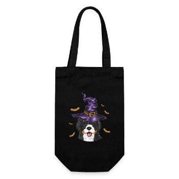 Bernedoodle Dog - Gift Bag for Bottles - black - Front