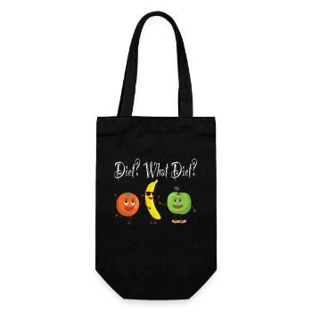 Diet What Diet Diet Fruit Funny Saying Lose Weight - Gift Bag for Bottles - black - Front