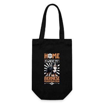 Home - Bernese Mountain Dog - Gift Bag for Bottles - black - Front
