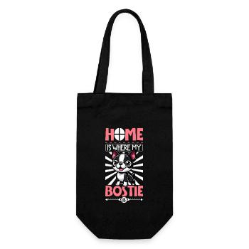 Home - Boston Terrier - Gift Bag for Bottles - black - Front