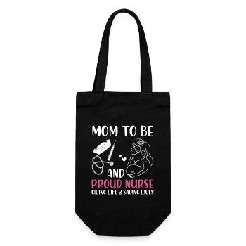 Maman en devenir et fière infirmière infirmières infirmières auxiliaires infirmières enceintes - Sac à bouteille - noir - Devant