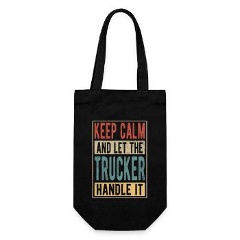 Trucker Retro Gift - Gift Bag for Bottles - black - Front
