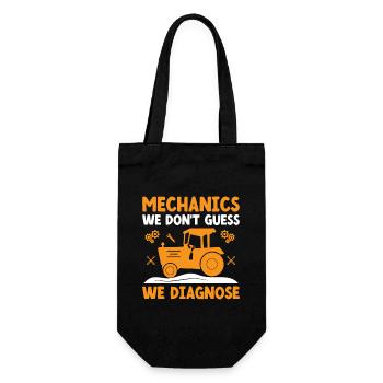 Agricultural Mechanic Funny Tractor Mechanics Farm - Gift Bag for Bottles - black - Front