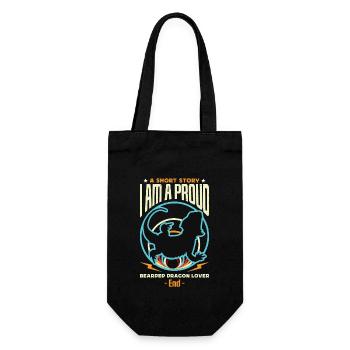Bearded Dragon Lover A Short Story Herpetologist - Gift Bag for Bottles - black - Front