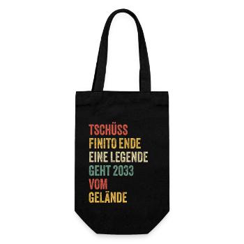 Pension de retraité 2033 dictons cadeau de retraite - Sac à bouteille - noir - Devant