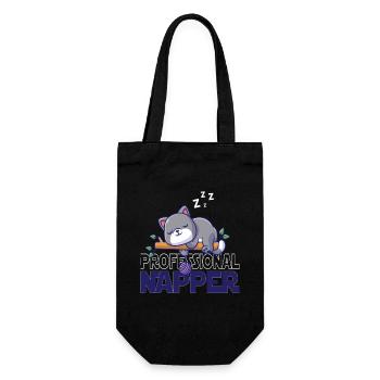 Professinonal Napper, Cat, Cats, Baby, Cats - Gift Bag for Bottles - black - Front