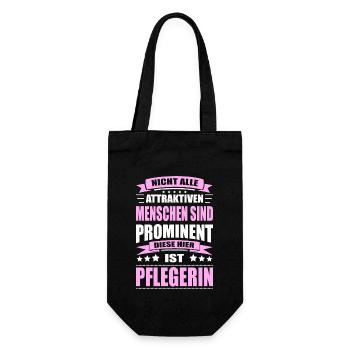 Nicht Alle Menschen Sind Prominent Pflegerin - Geschenkbeutel für Flaschen - Schwarz - Vorne