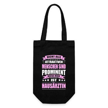 Nicht Alle Menschen Sind Prominent Hausärztin - Geschenkbeutel für Flaschen - Schwarz - Vorne