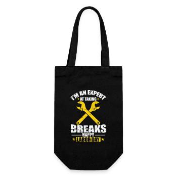 Je suis un expert pour prendre des pauses Fête du Travail - Sac à bouteille - noir - Devant