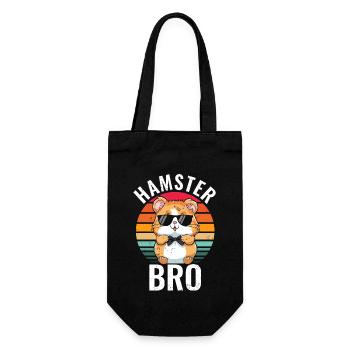 Hamster Bro T-shirt rétro - Sac à bouteille - noir - Devant