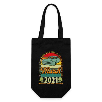 Geburtstag März 2021, März 2021, März 2021. - Geschenkbeutel für Flaschen - Schwarz - Vorne