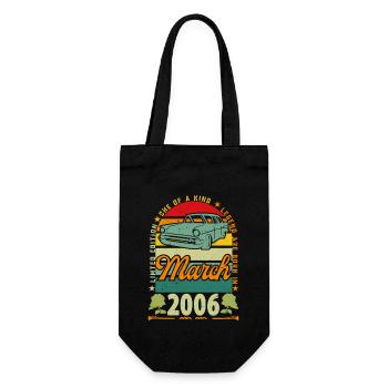 March 2006, March 2006, March 2006. - Gift Bag for Bottles - black - Front