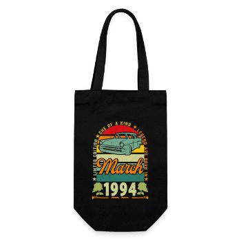 März 1994, März 1994, März 1994. - Geschenkbeutel für Flaschen - Schwarz - Vorne
