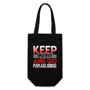 Paragliding Keep Calm And Go Paragliding - Gift Bag for Bottles - black - Front