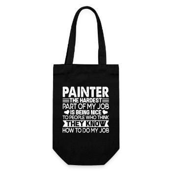Painter Painter The Hardest Part Of My Job - Gift Bag for Bottles - black - Front