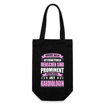 Nicht Alle Menschen Sind Prominent Kardiologin - Geschenkbeutel für Flaschen - Schwarz - Vorne