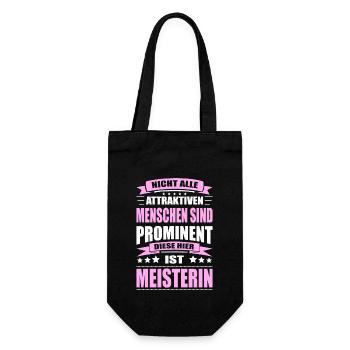 Nicht Alle Menschen Sind Prominent Meisterin - Geschenkbeutel für Flaschen - Schwarz - Vorne
