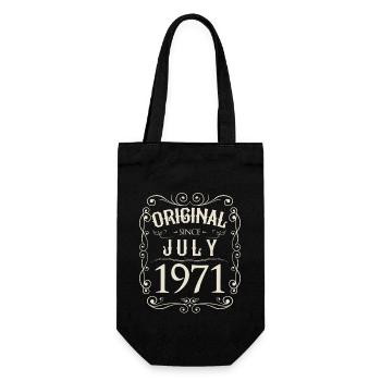 Vintage - Original since Juli 1971 Geburtstag - Geschenkbeutel für Flaschen - Schwarz - Vorne