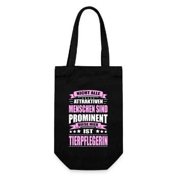 Nicht Alle Menschen Sind Prominent Tierpflegerin - Geschenkbeutel für Flaschen - Schwarz - Vorne