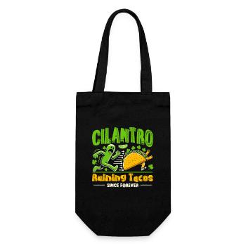 Cilantro Hater Hate Cilantro Soap Button - Gift Bag for Bottles - black - Front