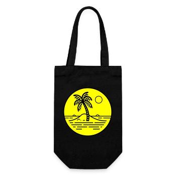 Palm Trees Island Symbol Beach - Gift Bag for Bottles - black - Front