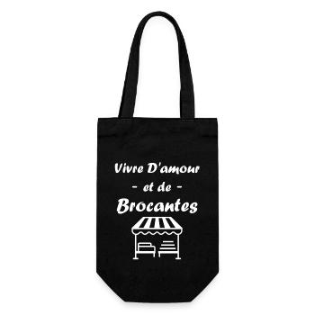 Vide grenier humour brocante - Sac à bouteille - noir - Devant