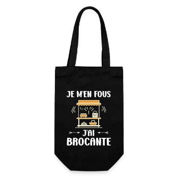 Vide grenier humour brocante - Sac à bouteille - noir - Devant