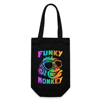 Drôle de singe - Sac à bouteille - noir - Devant