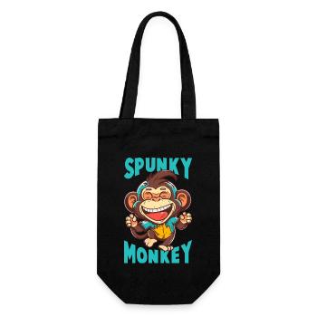 Spunky Monkey - Gift Bag for Bottles - black - Front