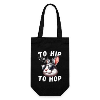 Lapin de Pâques Cool Bunny Hip Hop Lunettes De Soleil Musique Fun - Sac à bouteille - noir - Devant